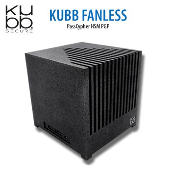 KUBB Secure Fanless Graphite avec PassCypher HSM PGP – Ordinateur compact et sécurisé sans ventilateur