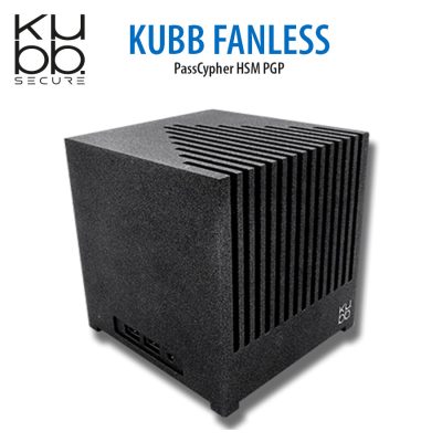 KUBB Secure Fanless Graphite avec PassCypher HSM PGP – Ordinateur compact et sécurisé sans ventilateur