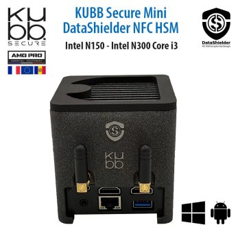 Connectiques du KUBB Secure Mini DataShielder NFC HSM – Vue arrière
