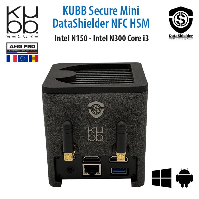 Connectiques du KUBB Secure Mini DataShielder NFC HSM – Vue arrière