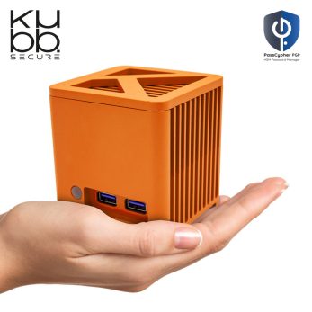 kubb secure mini fanless orange - format compact - ordinateur ultra sécurisé passcypher hsm pgp