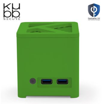 KUBB Secure Mini Fanless vert pomme avec PassCypher HSM PGP - Vue avant